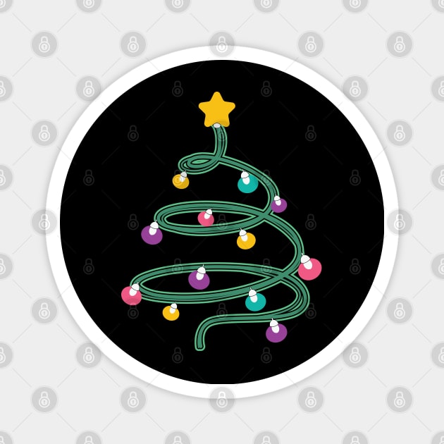 Christmas light christmas tree Magnet by MZeeDesigns